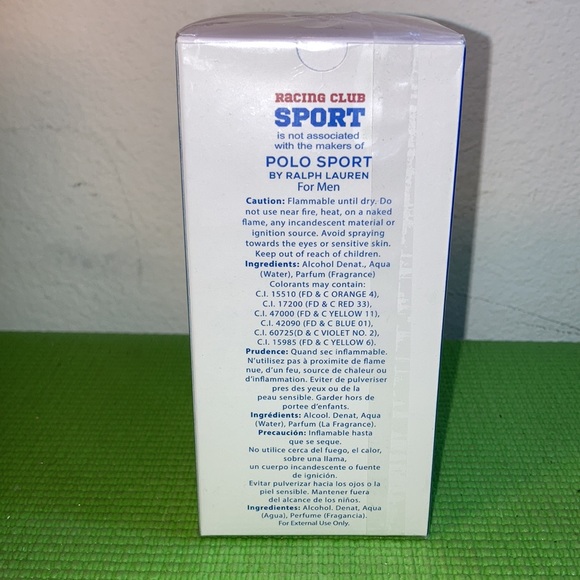 Racing Club Sport Cologne for Men 3.4 oz. EDT By Mirage Brands Spray Fragrance - Picture 2 of 2